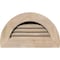 Ekena Millwork Half Round Gable Vent Unfinished, Functional, Pine Gable Vent w/1" x 4" Flat Trim Frame, 14"W x 07"H GVWHR14X0701SFUPI - alternate 1